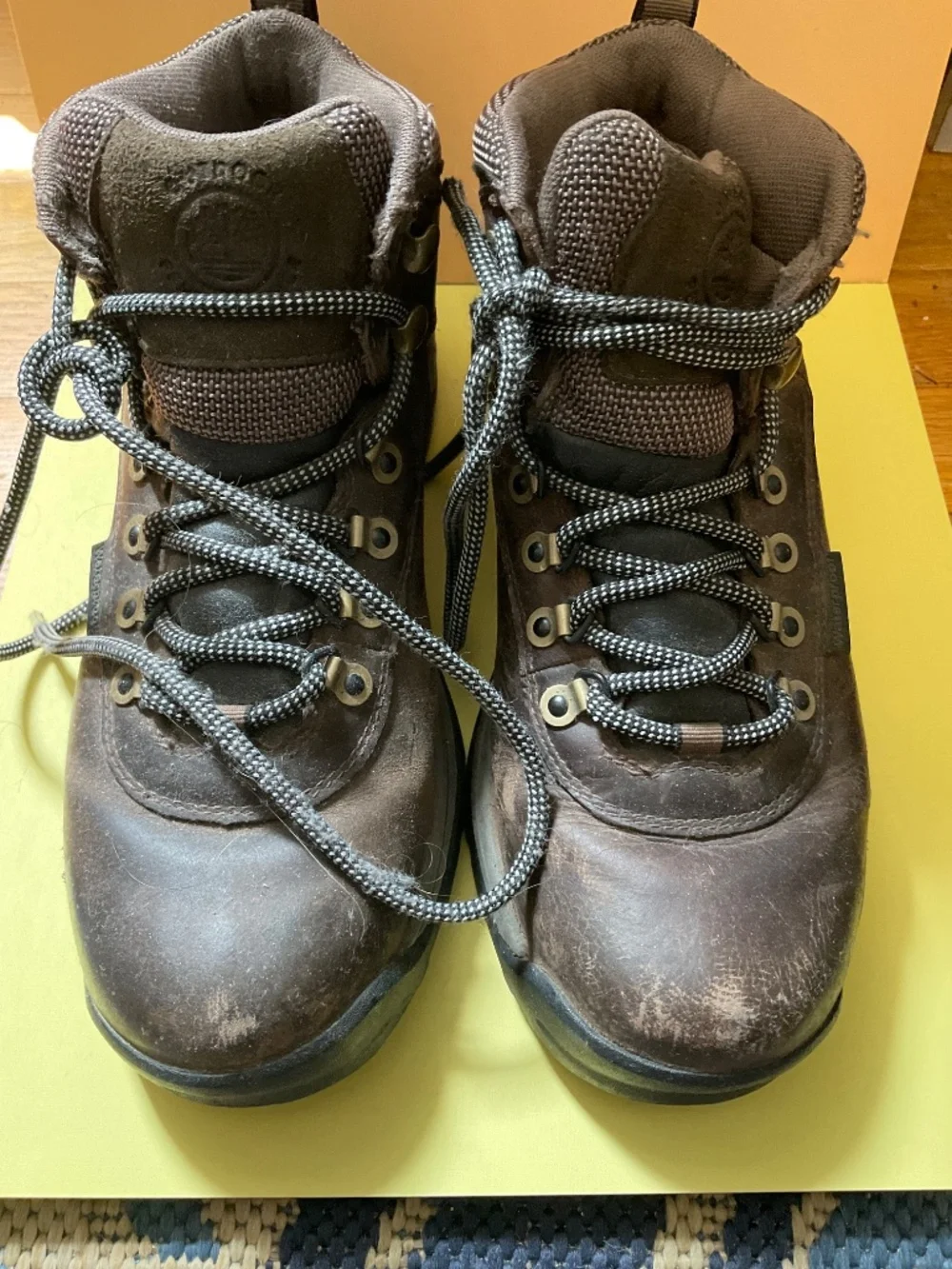 Timberland Womens Brown Leather Hiking Boots Size 8 - Picture 3 of 9